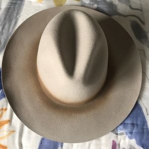 Free People Taupe Felt Hat